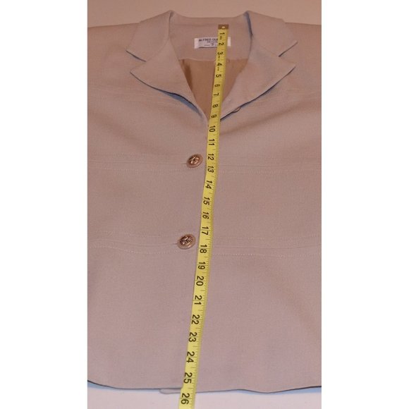 Vintage Alfred Dunner Women's Beige Wool Blazer Petite Size 6 6P Made in USA - Picture 13 of 15